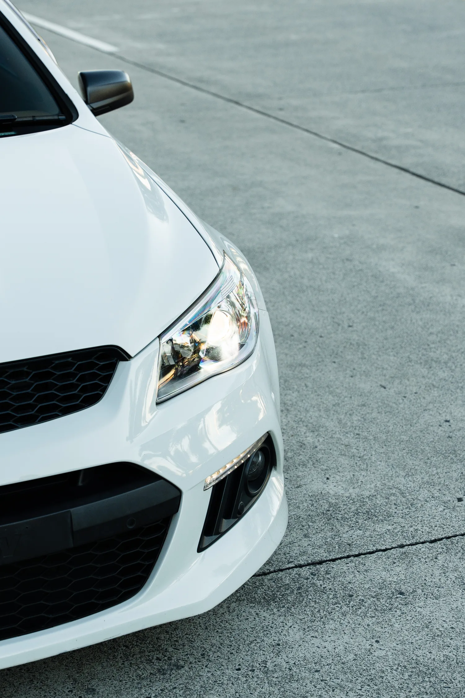 HSV GTS ClubSport front grille and badge detail.