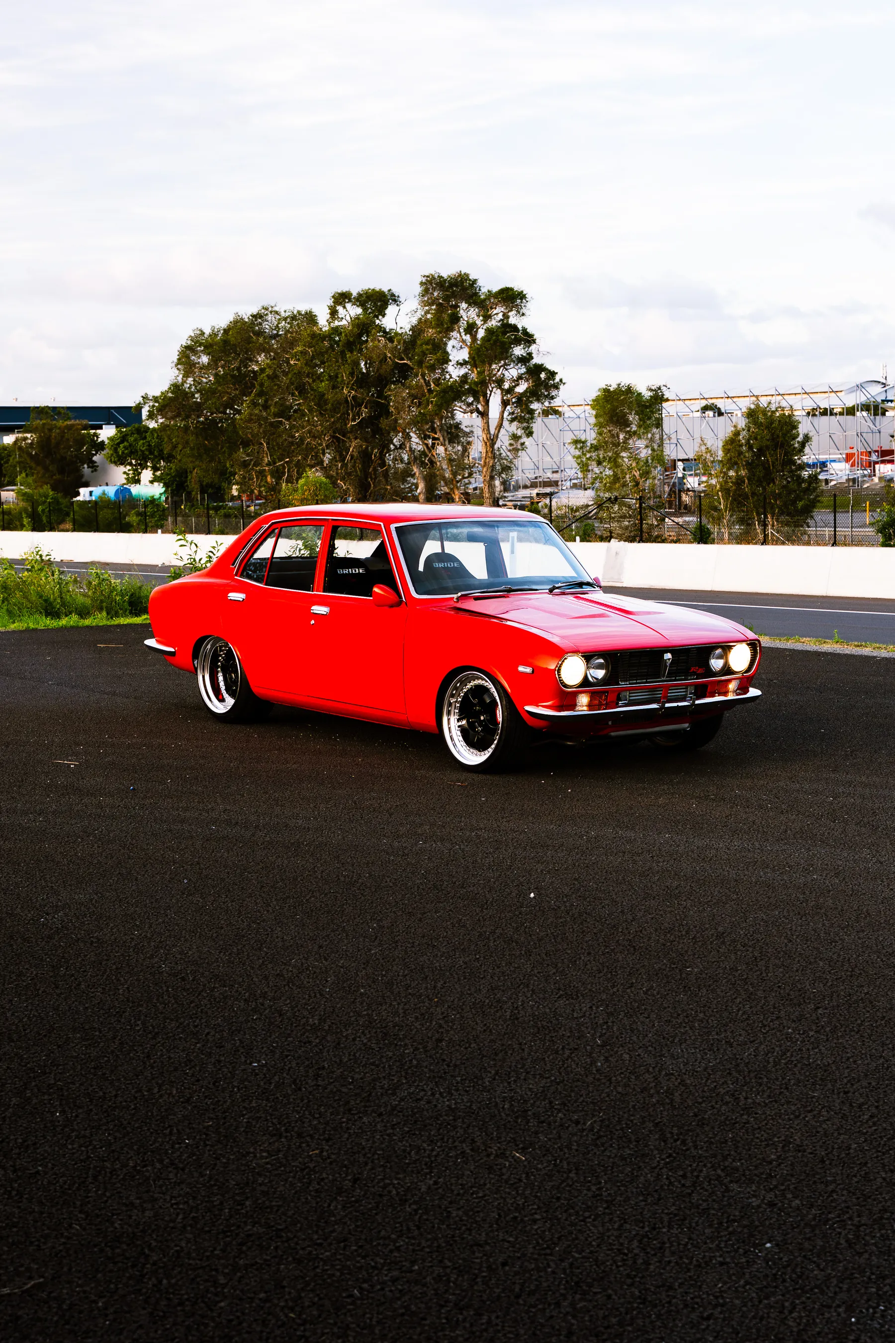 Mazda Capella RX-2 front three-quarter.