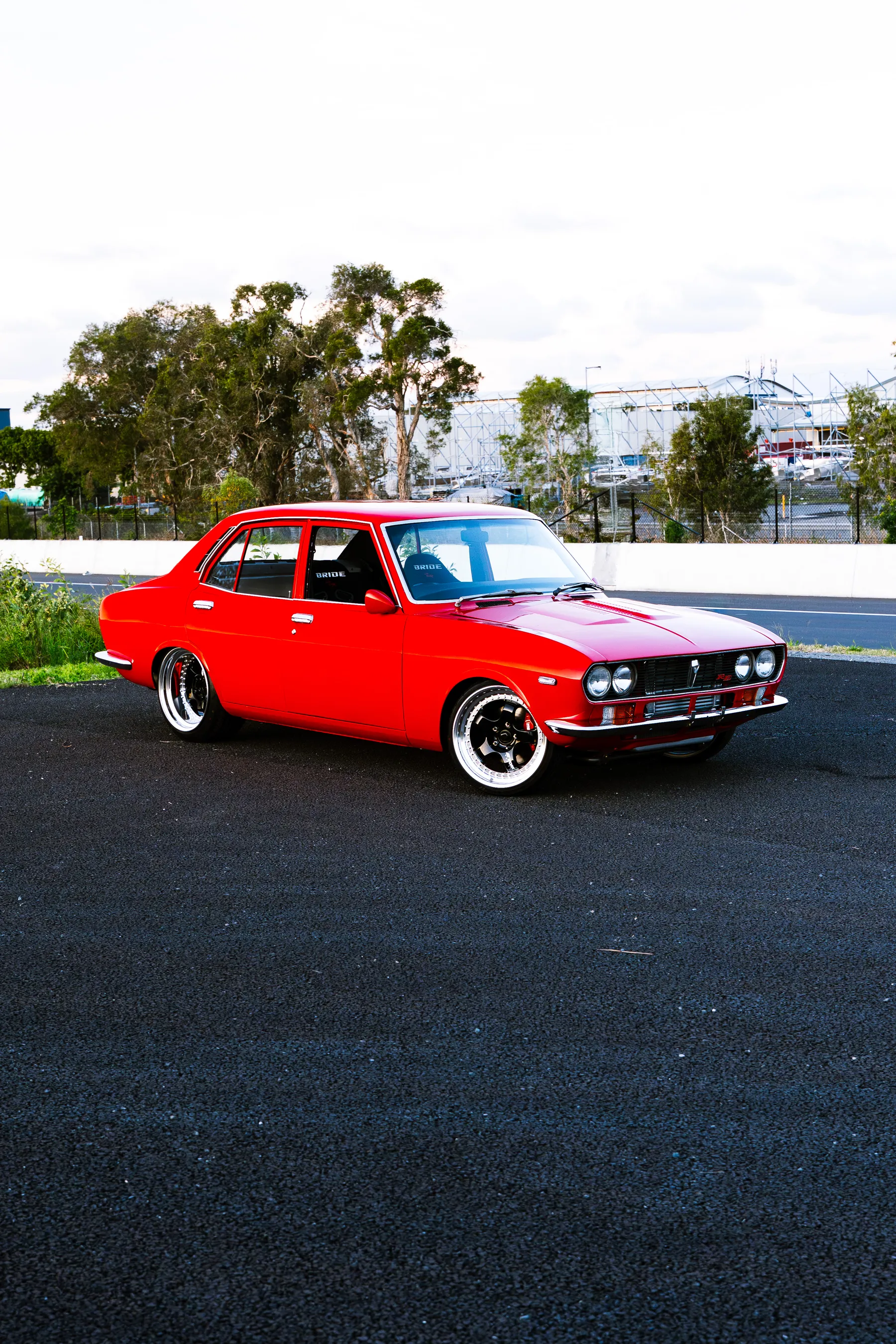 Mazda Capella RX-2 side profile.