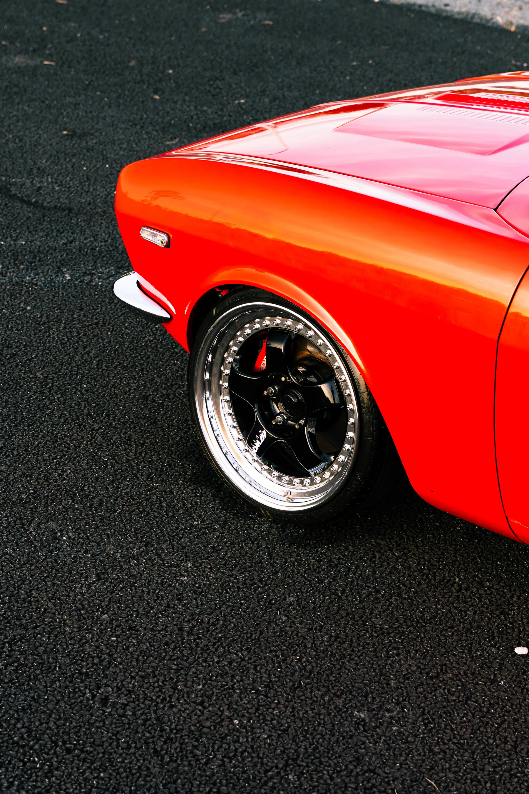 Mazda Capella RX-2 front quarter macro.